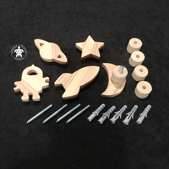 Solar System Space Themed Wall Hooks Set of 5 Coat Hooks Solid Oak Wood Hallway Hooks Outer Space Planet Robot Sun Rocket Ship Etsy UK