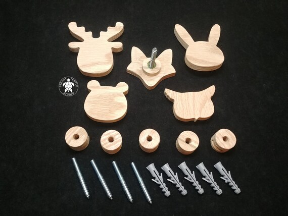 Woodland animal coat hooks sale