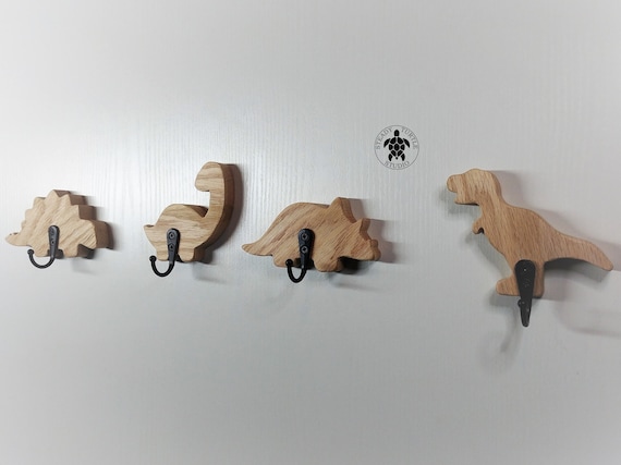 Dinosaur Animal Wall Hooks Coat Hooks Wild Animals Solid Oak Wood Hallway Hooks Brontosaurus Triceratops Tyrannosaurus Ankylosaurus Etsy UK