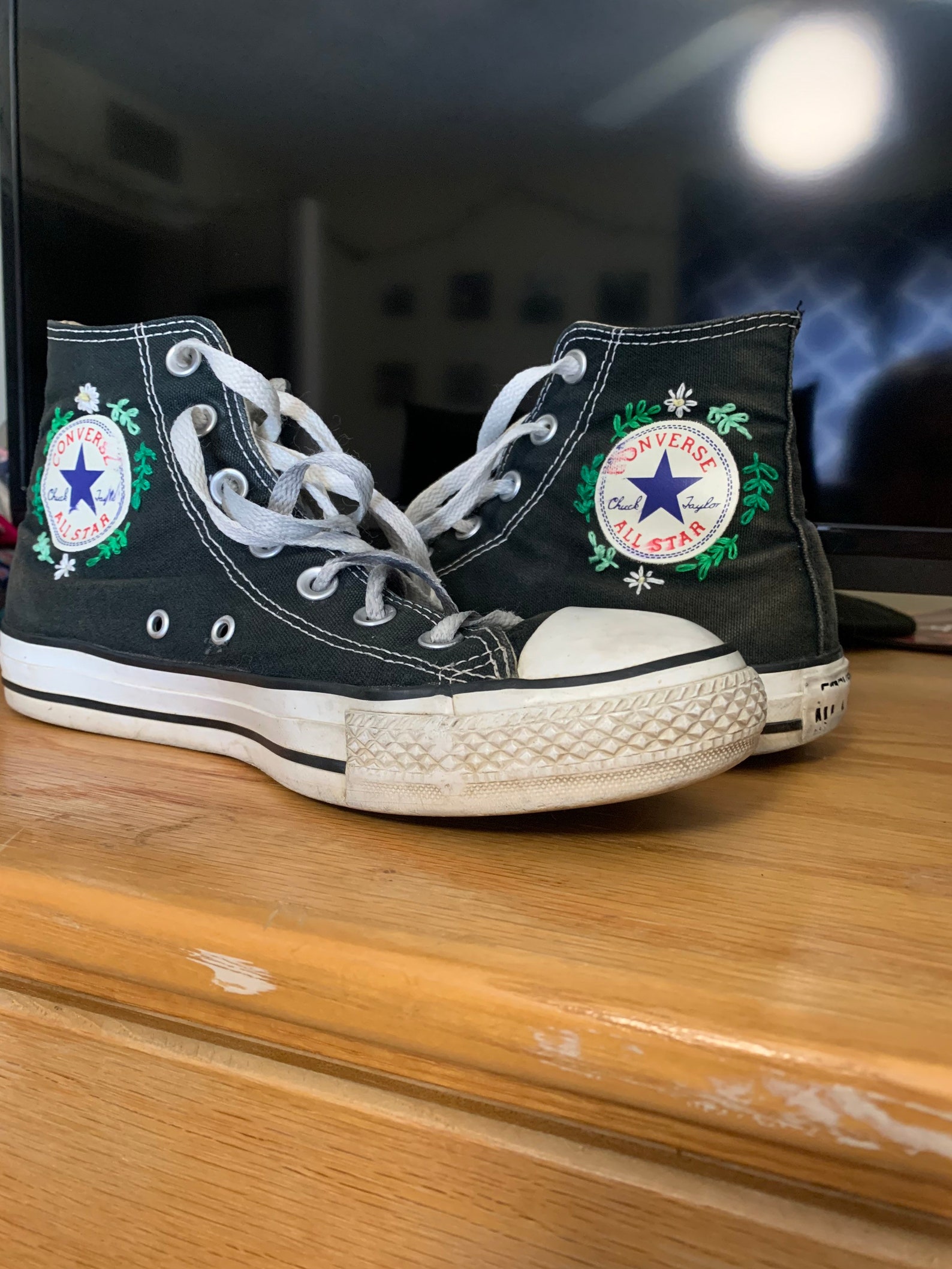 Hand embroidered converse high tops converse included comes Etsy