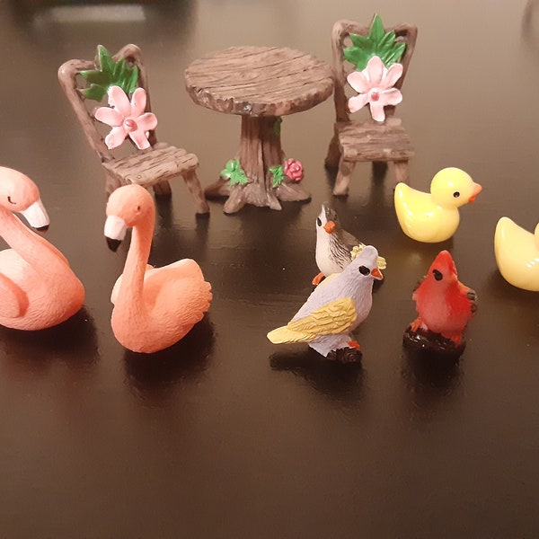 10pc miniature landscape design Table and chairs