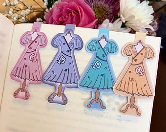 Vestidos mágicos de taza de té: Marcapáginas o pegatinas magnéticas