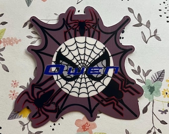 Spidey Custom Name Sticker