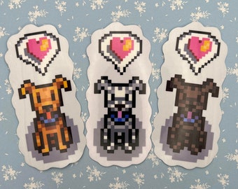 Floppy Eared Dog Heart Sticker