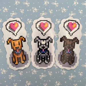 Floppy Eared Dog Heart Sticker