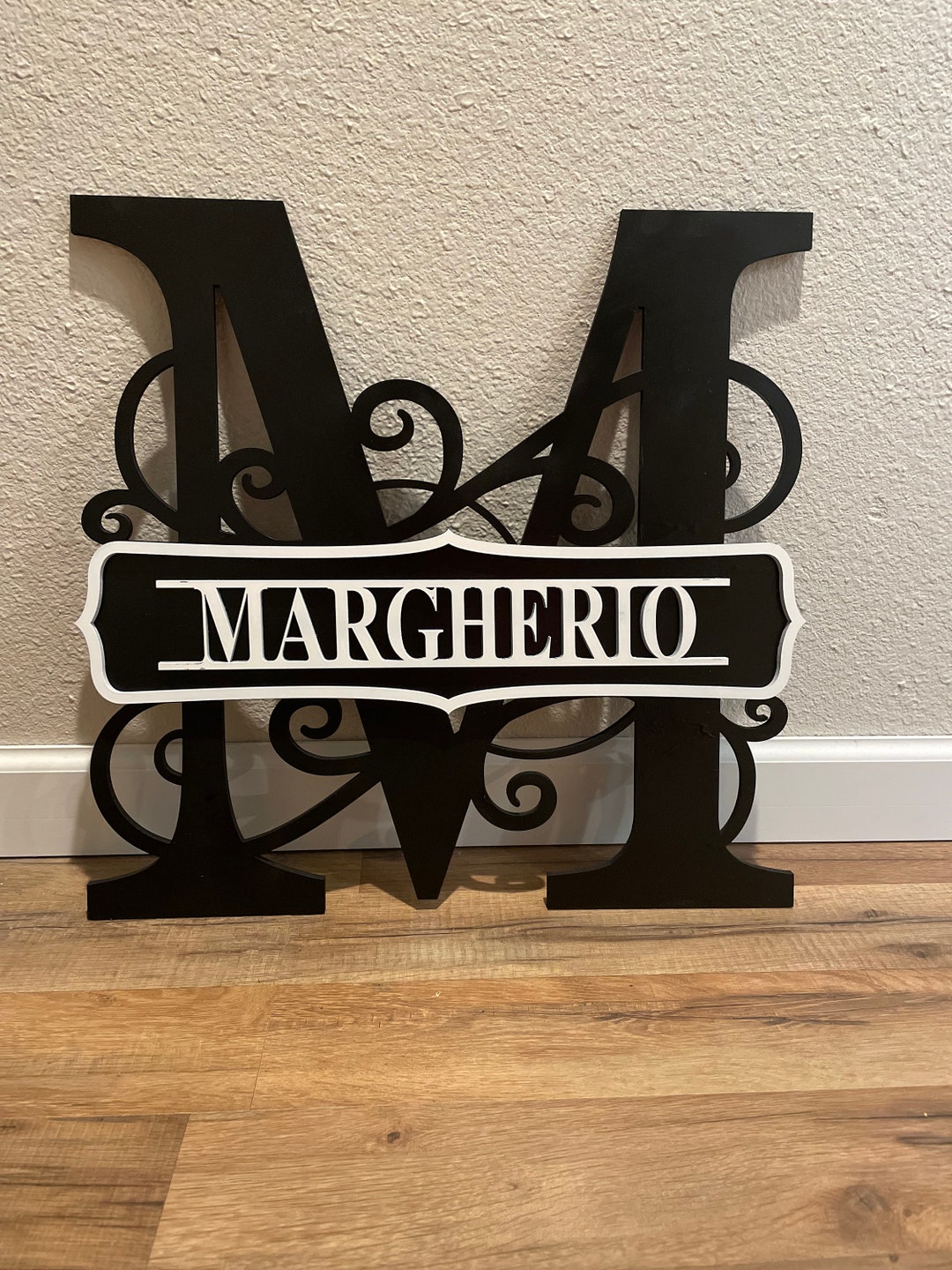 Personalized Family Name Monogram Sign | Monogram Wall Decor | Custom ...