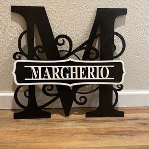 Personalized Family Name Monogram Sign | Monogram Wall Decor | Custom Last Name Sign | Perfect Wedding Gift