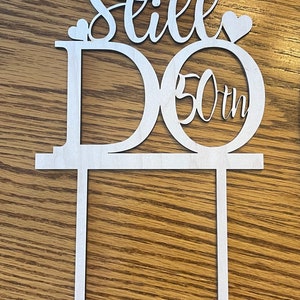 50th Wedding Anniversary Cake Topper