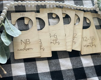 Wood Baby Closet Dividers | Baby Clothes Size Markers | Closet Organization For Baby | Boutique Dividers