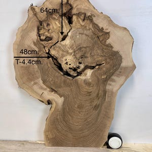 Live Edge zwarte walnoothouten plaat – epoxyhars houtbewerking, salontafelblad (25 x 19 x 1,73 in.)