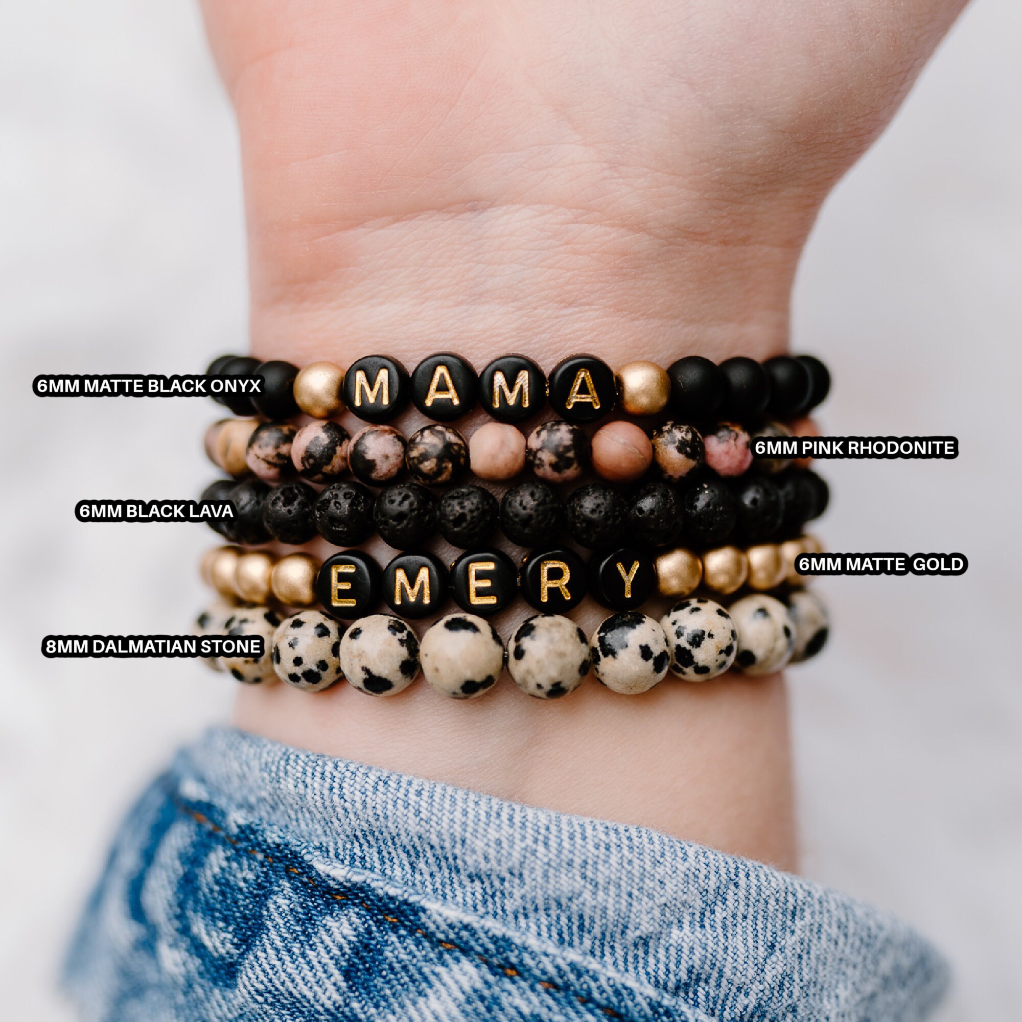 Beaded Name Bracelet Personalized Name Bracelet Alphabet Etsy