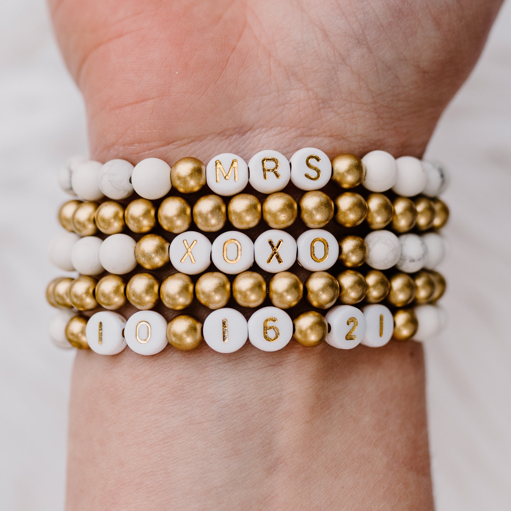 Personalized Custom Beaded Name Bracelet Etsy