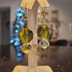 Unique Clear Green Earrings