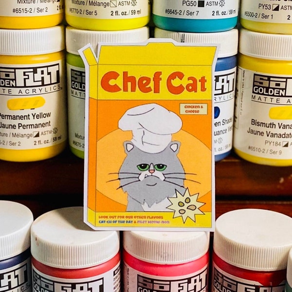 Bob’s Burger’s Sticker - Mr. Business as Chef Cat