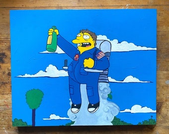 Peinture de Simpson : Barney « Tra La La Lump Per Do !