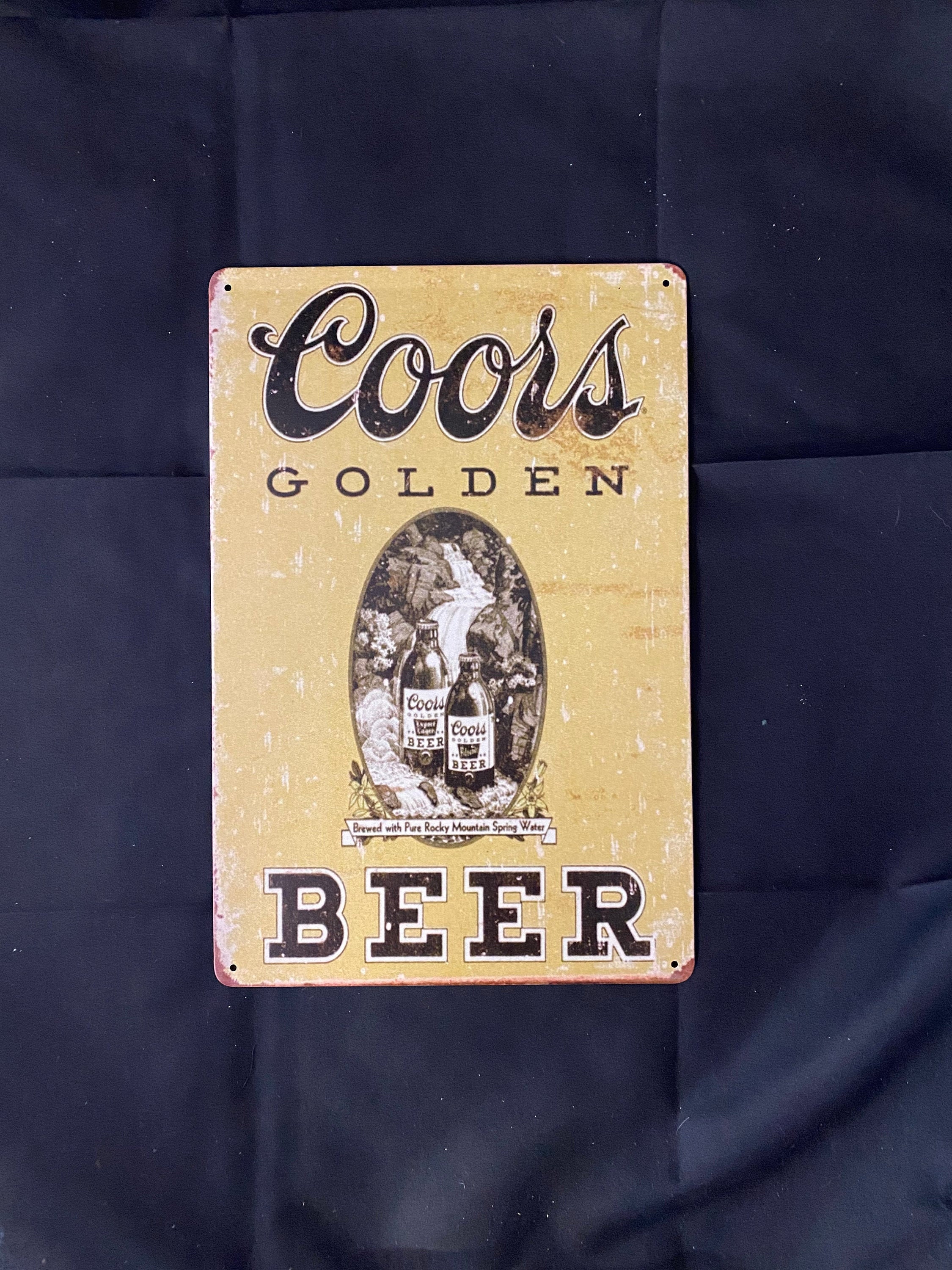 Coors Beer Vintage Antique Collectible Tin Sign Metal Wall Etsy