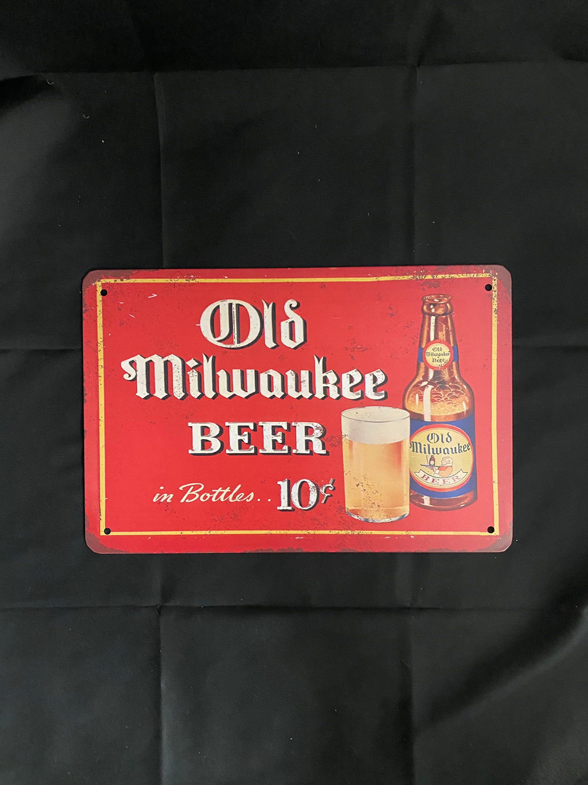 Old Milwaukee Beer Vintage Antique Collectible Tin Sign Metal Etsy