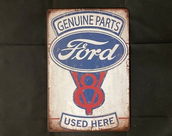 Genuine Ford Parts Nostalgia Sign Tag City MC60112 Genuine Ford Parts Nostalgia Sign Tag City MC60112