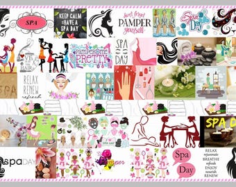 Spa Day Digital Print: Wall Decor, Table Placemats (PNG)