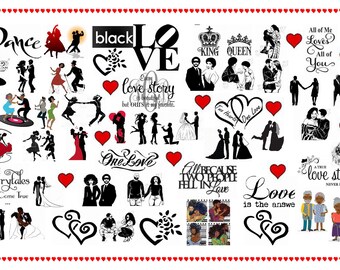 Immagine digitale Black Love: decorazione da parete (11x17)