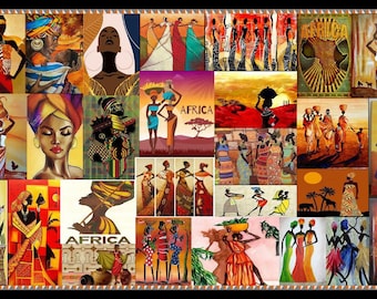 African Woman Art Print: 11x17 Wall Decor (Digital Image)