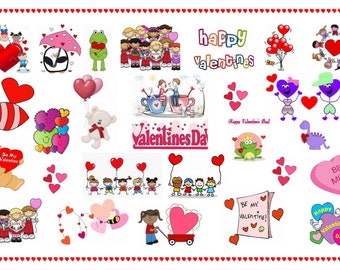 Kid's Valentine Digital Image: Wall Decor, Placemats (11x17)