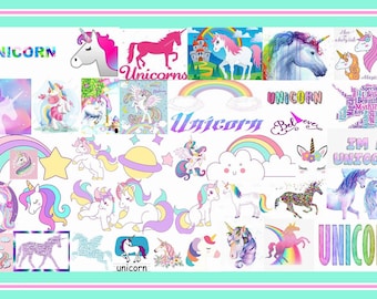 Unicorns Digital Image: Wall Decor, Table Placemats (11x17)