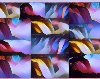 Abstract Waterfalls Digital Image: Wall Decor (17x11)