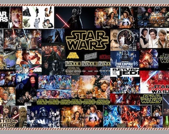 Stampa collage di Star Wars: decorazione murale digitale 11x17