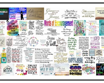 Christian Encouragement Quotes - 11x17 Wall Decor (Digital Image)