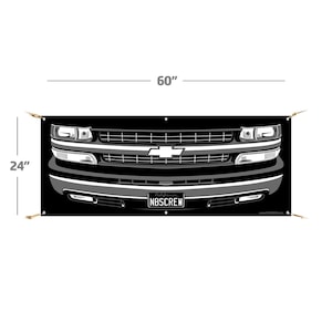 1999-2002 NBS Chevy Truck – STRONG Quality Banner – Chevrolet Sign C10 Auto Man Cave Art Grille Garage Men Gifts Wall Decor Print