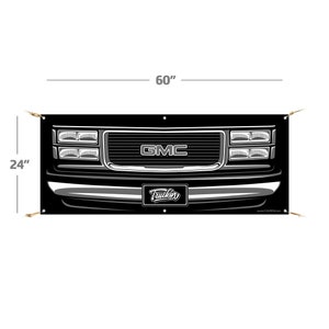 1994-1998 GMC OBS Truck – STRONG Quality Banner – Chevrolet Sign C10 Auto Man Cave Art Grille Garage Men Gifts Wall Decor Print