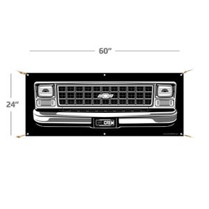 1980 C10 Truck – STRONG Quality Banner – Chevrolet Sign Silverado Auto Man Cave Art Grille Garage Men Gifts Wall Decor Print