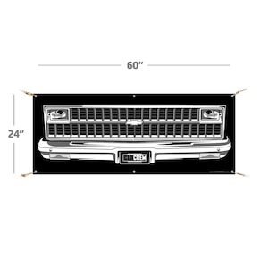1981 C10 Truck (single light) – STRONG Quality Banner – Chevrolet Sign Silverado Auto Man Cave Art Grille Garage Men Gifts Wall Decor Print