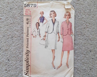 Simplicity No 5879 Vintage Bouse Pattern 1965 Junior 13