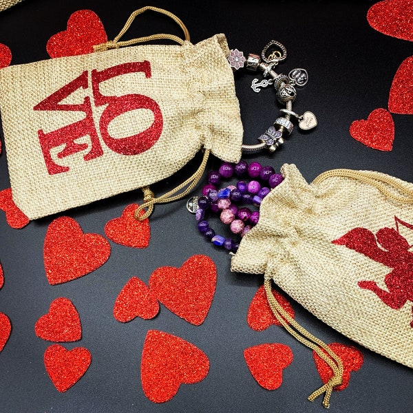 Drawstring Gift Bags (multiuse)-Valentines