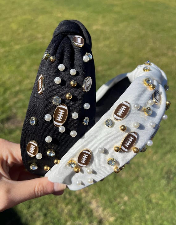 Football Bling Knotted Headbands | Game Day Headbands | Women’s Accessories | Football Moms | Cheerleader Hairpieces | Unique Gifts