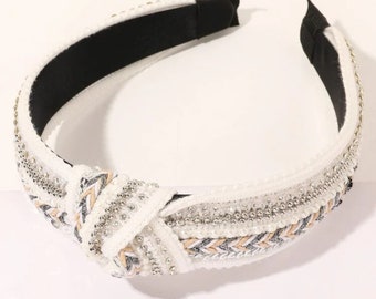 White Rhinestone Headband