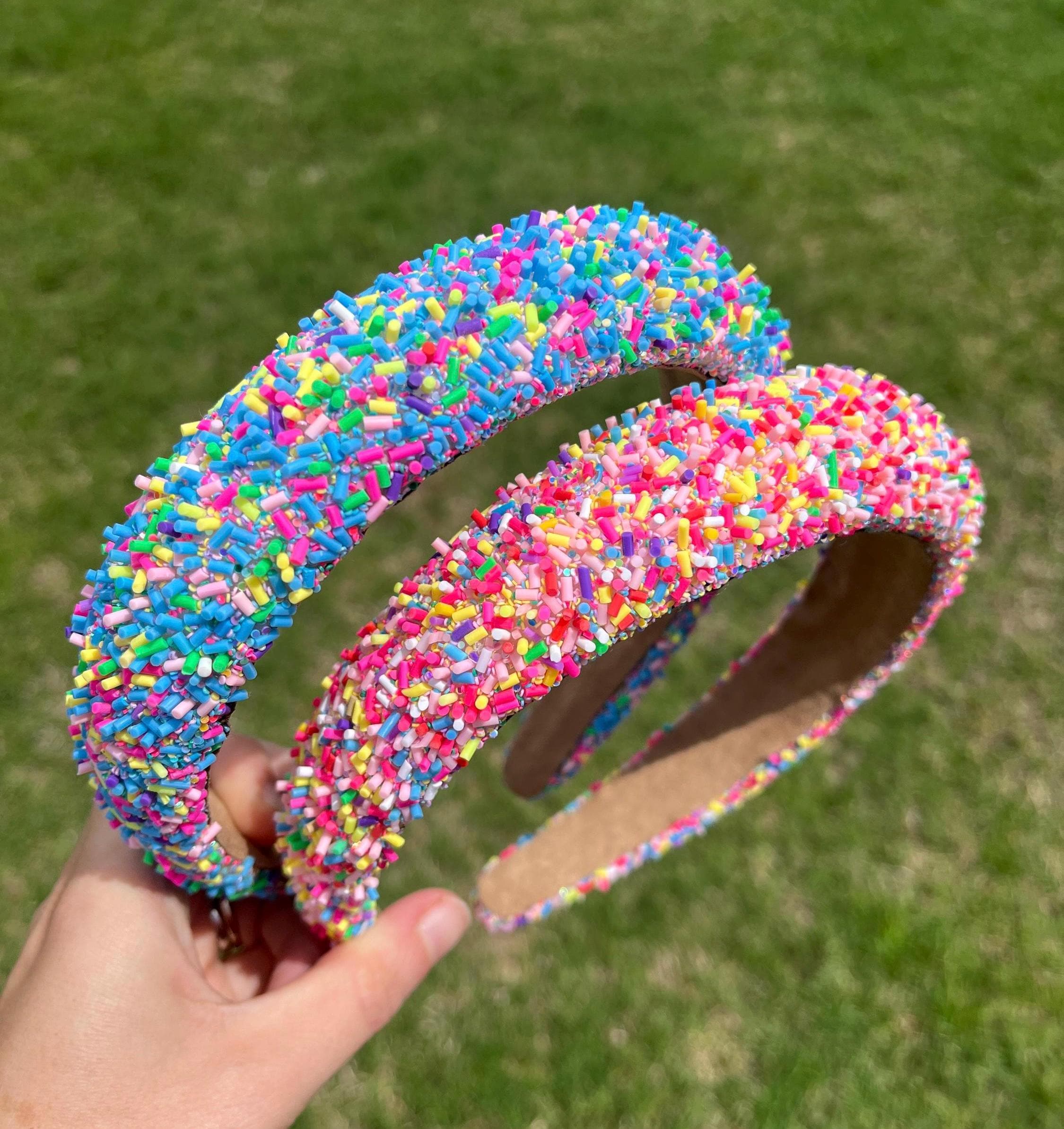 Headband covered in sprinkles Confetti Shaker Headband - Sprinkles – Cheeky Plum main image 2