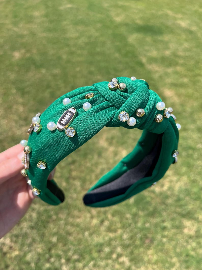 Football Bling Knotted Headbands | Game Day Headbands | Women’s Accessories | Football Moms | Cheerleader Hairpieces | Unique Gifts image 3