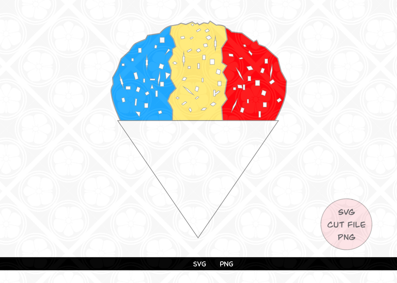 Snow Cone SVG Rainbow Shave Ice SVG Cut File PNG Digital Etsy UK