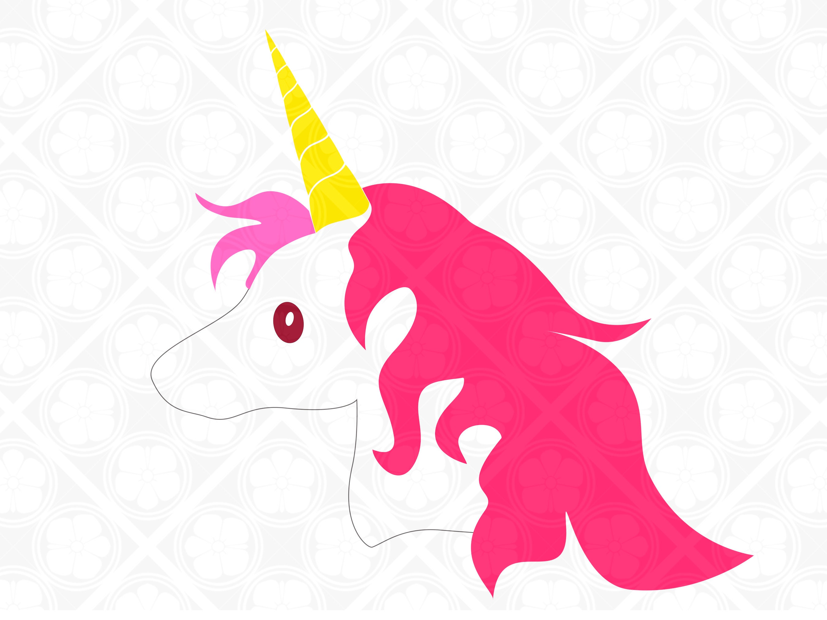 Unicorn Flower Crown SVG Cut File PNG Clipart Unicorn Haku | Etsy