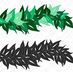 Hawaiian Maile Leaf Lei SVG PNG Clipart Digital Stamp - Etsy Finland
