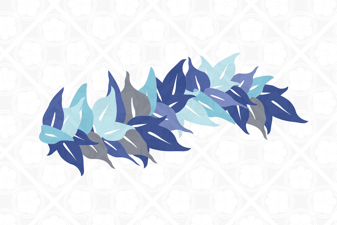 Hawaiian Maile Leaf Lei SVG PNG Clipart Digital Stamp - Etsy Finland