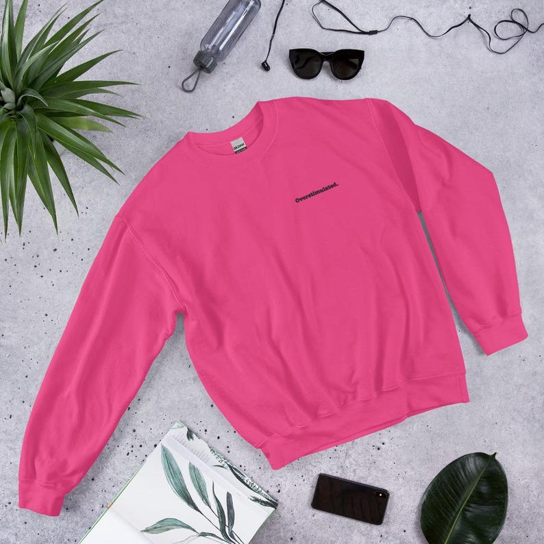 Overstimulated sweater, mental health anxiety sweatshirt, funny witty gift, trendy sarcastic gift idea, crewneck