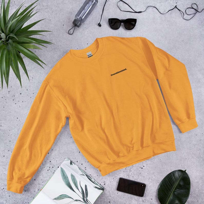 Overstimulated sweater, mental health anxiety sweatshirt, funny witty gift, trendy sarcastic gift idea, crewneck