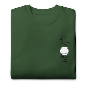 Bat shit crazy witch halloween sweatshirt and crewneck | Spooky sweater | Fall gift | Chilly weather |