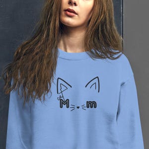 Cat Mom crewneck sweater, cat loving gift, fur mama