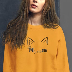 Cat Mom crewneck sweater, cat loving gift, fur mama