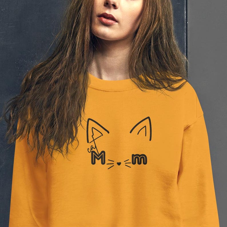 Cat Mom crewneck sweater, cat loving gift, fur mama